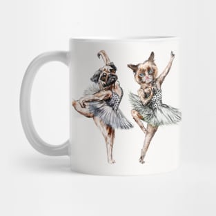 Hipster Ballerinas - Dog Cat Dancers Mug